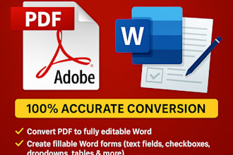 professionally convert PDF to editable and fillable document