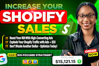 manage your shopify sales with facebook, instagram, google ads and SEO strategy