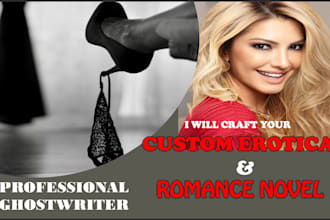 ghostwrite you a steamy romance and custom erotica story or novel