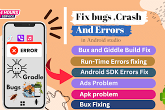 fix any app bugs or errors and improve the android app in android studio
