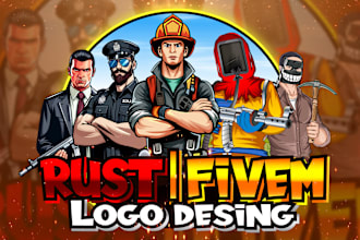 do custom logo design for fivem  and rust servers