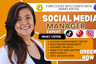 be your social media marketing manager, content creator, paid ads, tik tok shop