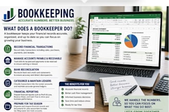 do bookkeeping,account receivables, account payable 10 years