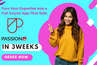 build and publish passion io course website for coaches online course mobile app