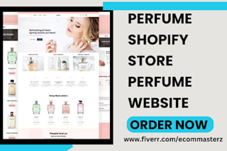 design perfume shopify store fragrance skincare cosmetics website dropshipping