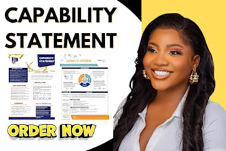 write and design capability statement for government contracts