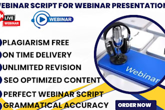 write a perfect webinar script webinar presentation webinar