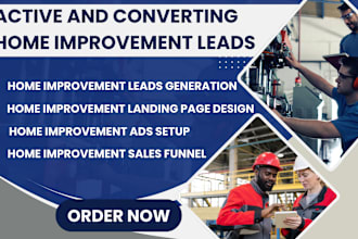 design home improvement leads, home improvement facebook ads, home landing page