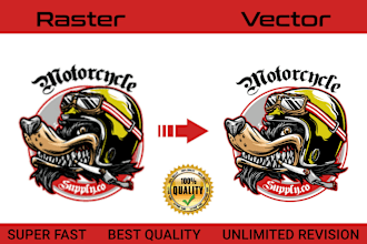 recreate, modify, redraw, vector tracing and fix your logo