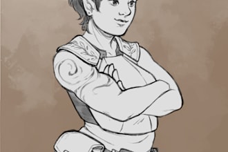 create waist up concept art for your character
