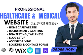 design healthcare medical clinic website home care staffing agency website spa