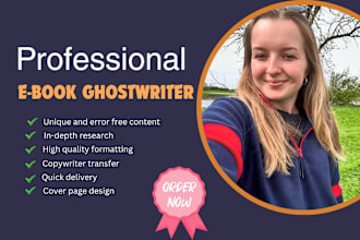 be your 40k words kdp fiction and non fiction ebook ghostwriter