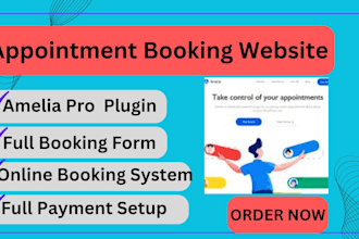install amelia booking plugin and create an appointment booking website