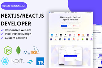 be your front end, full stack web developer,  reactjs, nextjs, nodejs