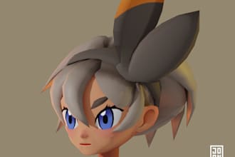create a stylized character 3d model