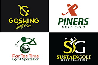 do professional creative golf club logo