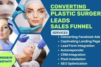 generate plastic surgery leads bbl botox leads via facebook ads landing page