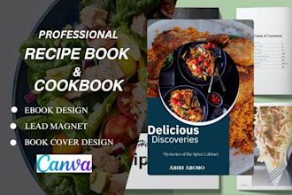 design canva editable recipe books, digital diet planners, cookbooks PDF format