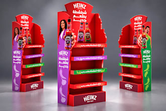 design 3d retail displays, gondolas and posm stands