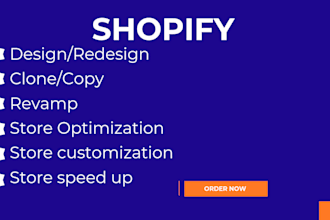 design,redesign,clone,revamp,copy and speed up your shopify store