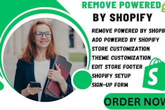 remove powered by shopify from your store footer