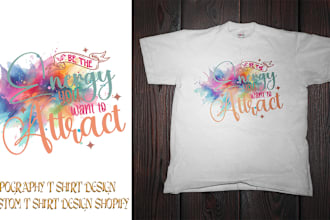 typography t shirt design custom t shirt design shopify print on demand website