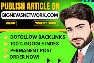 write and publish article on premium sites, premium guest post service