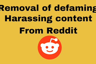 remove reddit harassing and defaming content under dmca