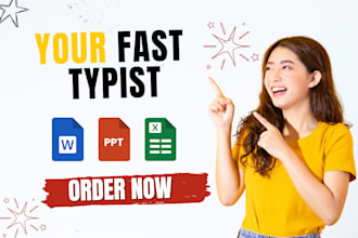 do manual fast typing work, retype scanned document, pdf to word and your typist