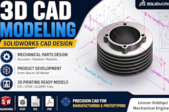 engineer industrial mechanical parts and cad drawings