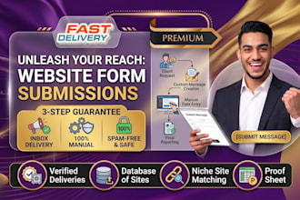 complete bulk website contact form submissions manually