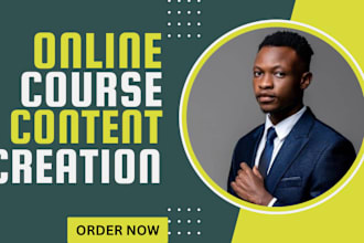 create online course content lesson plan and worksheets