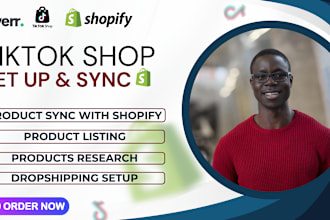 setup UK tiktok shop, US, australia, germany tiktok shop manager, sync shopify