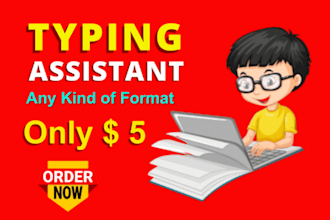 do typing job, retype any documents into word