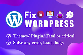 wordpress bug fix, wp error, fatal or critical problem solve