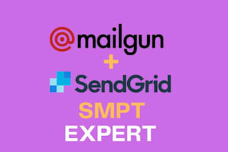 configure or fix SMTP server using mailgun and sendgrid