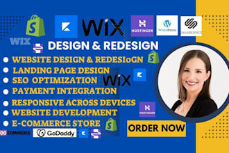 redesign wix website,design wix studio ecommerce,online webshop,wix landing page