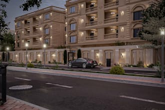 create your villa design ,exterior house , 3d render