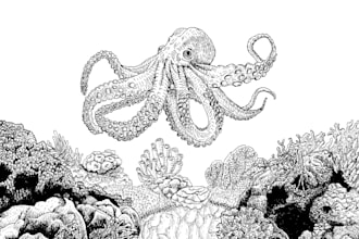 hand draw anything you want with a pen and ink