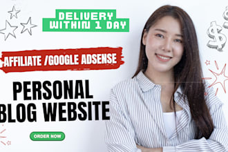 create a blog personal blog affiliate website
