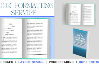 do book typesetting, book formatting for kindle, book layout design