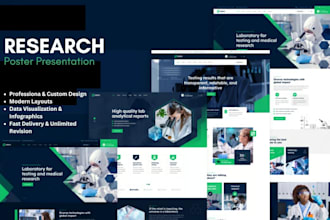 design academic poster, research poster, ppt poster presentation