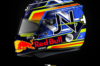 design a racing helmet for your paint job or sticker decals