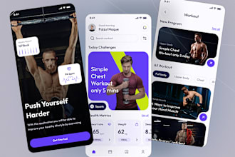 create a workout app, health and fitness app, or website for a personal trainer
