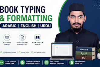 do professional book typing and formatting