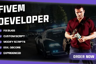 fix or create a fivem server and be your server developer