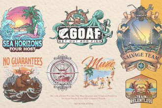 do vintage retro hand drawn illustration for t shirt design