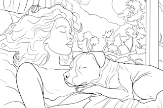 make a nice line drawing for coloring book