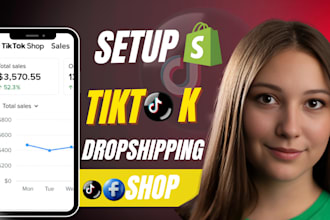 set up tiktok shop, instagram shop, facebook shop, tiktok dropshipping marketing