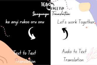 do english to igbo translations and vice versa